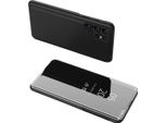 Custodia Clear View Per Samsung A05S Con Patta - Nero