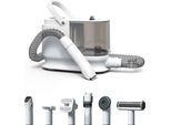 Fudajo Set Per La Toelettatura Degli Animali Domestici Bianco, Tosatrice Multifunzione 6 In 1, Tosatrice Per Peli Di Animali Domestici Con Aspirapolvere, Pacchetto Per La Toelettatura Del Pelo Lucido