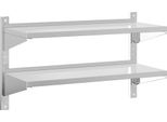 Vidaxl Scaffale A Muro Con 2 Ripiani 100X40X60 Cm In Acciaio Inox Argento