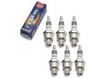 Set Di Candele Ngk 6X BR6HIX Candela All'iridio Con Soppressione Delle Interferenze, Filettatura Corta 12,7 Mm Ø 14,0 Mm Esagono 20,8 Mm, Distanza Tra Gli Elettrodi 0,75 Mm, Potere Calorifico 6, 3419