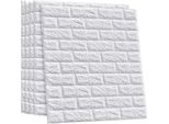 Carta Da Parati Autoadesiva 3D Brick - Bianco KP38307
