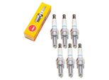 Set Di Candele Ngk 6X CR9EB Con Soppressione Delle Interferenze, Filettatura Lunga 19,0 Mm Ø 10,0 Mm Esagono 16,0 Mm, Distanza Tra Gli Elettrodi 0,75 Mm, Potere Calorifico 9, Dado Di Collegamento Sae Fisso, 6955