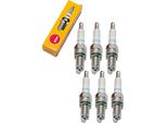 Set Di Candele Ngk 6X DCPR7E Con Soppressione Delle Interferenze, Filettatura Lunga 19,0 Mm Ø 12,0 Mm Esagono 16,0 Mm, Distanza Tra Gli Elettrodi 0,85 Mm, Potere Calorifico 7, 3932 / 4415