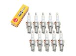 Set Di Candele Di Accensione Ngk 10X BR7ES Con Soppressione Delle Interferenze, Filettatura Lunga 19,0 Mm Ø 14,0 Mm Esagono 20,8 Mm, Distanza Tra Gli Elettrodi 0,75 Mm, Potere Calorifico 7, 5122 / 6615