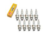 Set Di Candele Di Accensione Ngk 10X BR6HS Con Soppressione Delle Interferenze, Filettatura Corta 12,7 Mm Ø 14,0 Mm Esagono 20,8 Mm, Distanza Tra Gli Elettrodi 0,75 Mm, Potere Calorifico 6, 3922 / 4200 / 6676
