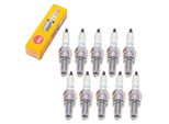 Set Di Candele Ngk 10X CR9E Con Soppressione Delle Interferenze, Filettatura Lunga 19,0 Mm Ø 10,0 Mm Esagono 16,0 Mm, Distanza Tra Gli Elettrodi 0,75 Mm, Potere Calorifico 9, 5006 / 5995 / 6263