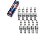 Set Di Candele Ngk 10X DCR8EIX Candela All'iridio Con Soppressione Delle Interferenze, Filettatura Lunga 19,0 Mm Ø 12,0 Mm Esagono 16,0 Mm, Distanza Tra Gli Elettrodi 0,75 Mm, Potere Calorifico 8, 3606