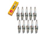Set Di Candele Ngk 10X DCPR7E Con Soppressione Delle Interferenze, Filettatura Lunga 19,0 Mm Ø 12,0 Mm Esagono 16,0 Mm, Distanza Tra Gli Elettrodi 0,85 Mm, Potere Calorifico 7, 3932 / 4415