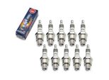Set Di Candele Ngk 10X BR6HIX Candela All'iridio Con Soppressione Delle Interferenze, Filettatura Corta 12,7 Mm Ø 14,0 Mm Esagono 20,8 Mm, Distanza Tra Gli Elettrodi 0,75 Mm, Potere Calorifico 6, 3419