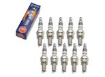 Set Di Candele Ngk 10X CR9EIX Candela All'iridio Con Soppressione Delle Interferenze, Filettatura Lunga 19,0 Mm Ø 10,0 Mm Esagono 16,0 Mm, Distanza Tra Gli Elettrodi 0,75 Mm, Potere Calorifico 9, 3521
