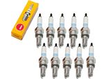 Set Di Candele Ngk 10X IMR8C-9HES Candela All'iridio Soppressa, Filettatura Lunga 19,0Mm Ø 10,0Mm Esagono 16,0Mm, Distanza Tra Gli Elettrodi 0,90Mm, Potere Calorifico 8, 5990