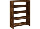 Vidaxl Portascarpe In Rovere Affumicato 60X25X81 Cm Materiale A Base Di Legno