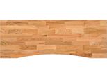 Vidaxl Piano Scrivania Marrone Chiaro 140X50X2,5 Cm In Legno Massiccio Di Quercia