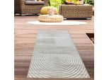 Tappeto Moderno Per Esterni Resistente Alle Intemperie Per Terrazze E Balconi In Stile BohéMien Di Alta Qualità E Di Facile Manutenzione Beige Dimensioni - 80 X 250 Cm