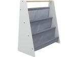 Libreria Per Bambini Ginger Home - Libreria Portatile Per La Camera Dei Bambini In Bianco E Grigio