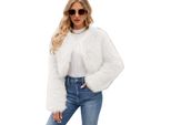 Giacca Corta Da Donna In Pelliccia Sintetica Cappotto In Pelliccia Sintetica Cappotto In Pelliccia Spessa E Calda Giacca Invernale In Pelliccia Giacca Invernale A Maniche Lunghe, Donna, Bianco, 3XL