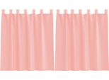 Vidaxl Tende In Voile Con Passanti 2 Pz. Rosa 140X140 Cm
