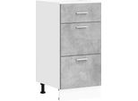 Vidaxl Armadio Base Lyon Concrete Grey 40X46X81,5 Cm Materiale A Base Di Legno
