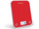 Moulinex BN50U3 Bilancia Da Cucina Elettronica 5Kg Precisione 0,5G Rossa In Vetro