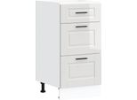 Vidaxl Base Da Cucina "Porto"" In Materiale Ligneo Bianco Lucido"