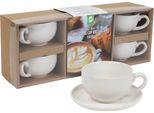 Set Di Tazze E Piattini In Cartone 250Ml 4 Pezzi Multicolore