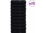 Vidaxl 600 G/M² Asciugamani Per Ospiti Solund 25 Pezzi Nero 100 X 150 Cm