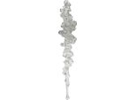 Decorazione Albero Di Natale Figura Ghiacciolo 17,5 Cm Plastica Trasparente Argento