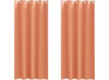 Vidaxl Tende Oscuranti Con Anelli 2 Pezzi Terracotta 245 X 140 Cm