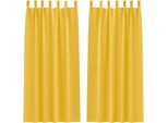 Vidaxl Tende Oscuranti Con Anelli 2 Pezzi Giallo Senape 225 X 140 Cm