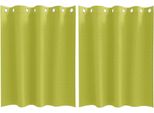 Vidaxl Tende Oscuranti Con Anelli 2 Pezzi Verde 140 X 140 Cm