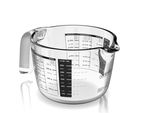 Caraffa Dosatrice Arendo 500 Ml In Vetro, Vetro Borosilicato, Adatto Al Microonde, Vetro, 0,5 Litri, Scala Precisa, Resistente Al Calore, Adatto Al Microonde, Utensile Da Cucina