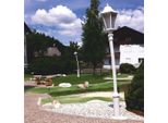 Casa Padrino Lanterna Da Giardino In Stile Liberty Bianca H. 353,5 Cm - Illuminazione Per Esterni