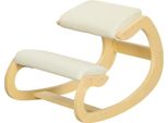 Fortuna Lai Sgabello Ergonomico Oscillante Per L'ufficio Domestico, Per Migliorare La Postura, Color Crema