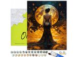 Oh Art! Pittura Con I Numeri - Donna Di Notte Con Vernice Dorata 50X40 Cm Con Cornice, 28 Colori Incl. Pennelli, Colori Acrilici & Accessori Completi