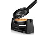 Ferro Per Waffel Arendo, Piastra Per Waffel Classici Con Ø Di 17 Cm, Doratura Automatica, 1000 W, Piastra Per Waffel Rotante, Rotante, Rivestimento Antiaderente, Vassoio Di Sgocciolamento