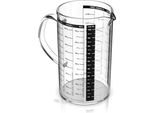 Caraffa Graduata In Vetro Arendo, Set Di Caraffe Graduate In Vetro Da 1 L, Vetro Borosilicato, Resistente Al Calore, Contenitore Da Cucina, Vetro, Scala Precisa, Resistente Al Calore, Adatto Al Microonde, 1000 Ml