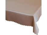 Tovaglia 130 X 225 Cm In Marrone Chiaro Per Tavolo Da Pranzo E Cucina
