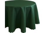 Tovaglia Ø 170 Cm In Verde Scuro Per Tavolo Da Pranzo E Cucina