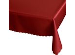 Tovaglia 130 X 170 Cm In Rosso Scuro Per Tavolo Da Pranzo E Cucina