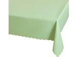 Tovaglia 130 X 225 Cm In Verde Chiaro Per Tavolo Da Pranzo E Cucina