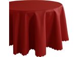 Tovaglia Ø 170 Cm In Rosso Scuro Per Tavolo Da Pranzo E Cucina