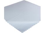 Tovaglia 110 X 110 Cm In Grigio Chiaro Per Tavolo Da Pranzo E Cucina