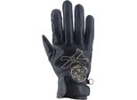 Von Dutch X Helstons Bones Guanti Da Moto Perforati, Nero, 11
