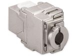 Goobay 95900 Modulo Keystone RJ45 Cat 6?, Stp, Argento - Larghezza 17,3 Mm, Tipo A Farfalla, Morsettiera Per Montaggio Lsa (Senza Attrezzi)