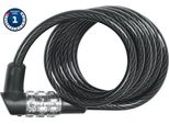 Abus Serratura A Spirale 1150/120 - Serratura A Combinazione Con Protezione Di Base - Per Bambini - Livello Di Sicurezza Abus 1 - 120 Cm - Nero
