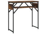 Vidaxl Tavolo Consolle Con Ripiano In Rovere Fumé 75X30X75Cm Materiale A Base Di Legno