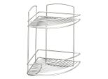 Metaltex Onda Badkamer-Hoekrek 2 Etages 22X22X35 Cm Zilver