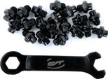 Perni Per Pedali Mtb Contec "R-Pins Select"" , In Alluminio, Ad Es. Per Pedali 2Nero, 2Bianco, 20 Pezzi, Incl. Chiave, Nero Limousine"