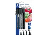 Staedtler® 60 BK-6 Set Da Ufficio Set Di Pennarelli Lumocolor® 2 - Permanenti, Neri