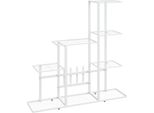Vidaxl Portafiori 94,5X25X88 Cm Metallo Bianco